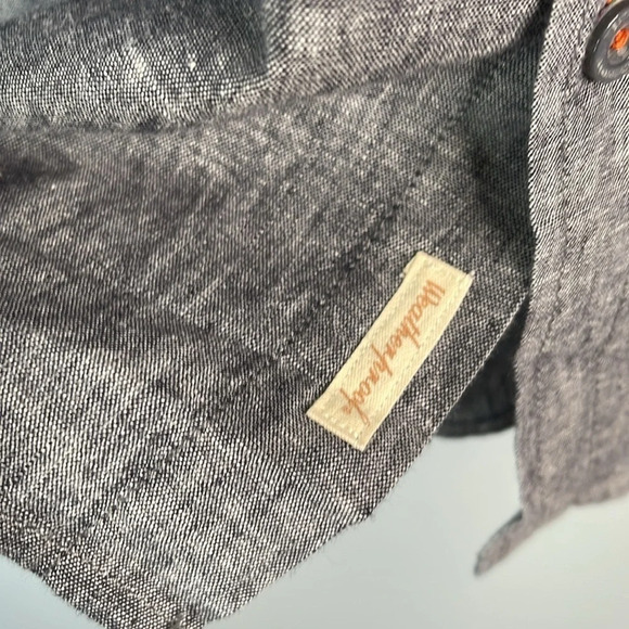 WEATHERPROOF NWT Mens Linen Grey Mix Short Sleeve Button Down Shirt Preppy S - Picture 9 of 14
